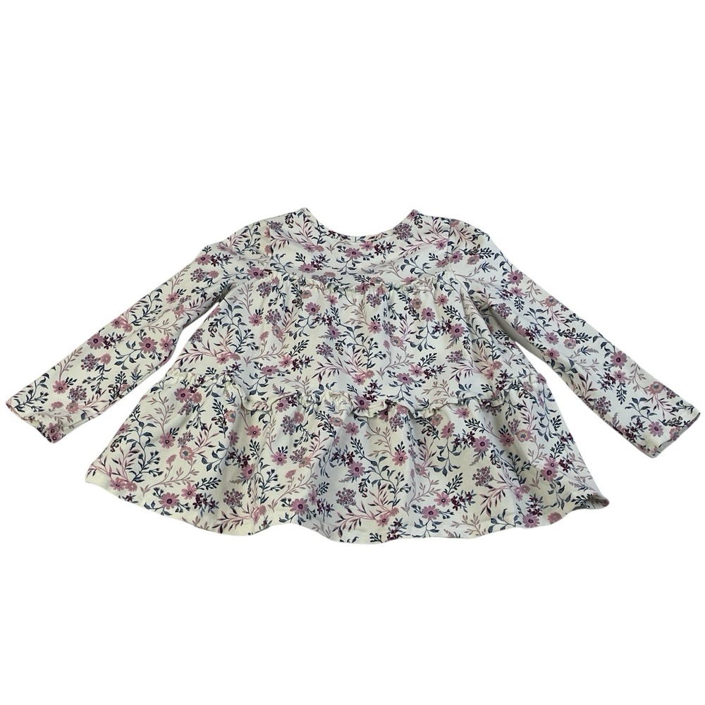 IIsaac Mizrahi New York Floral 3-Tiered Long-Sleeve Top 3T Toddler Girls - Picture 2 of 8